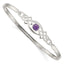 Amethyst Celtic Knot Bangle Bracelet in Sterling Silver, 10mm - Sophia Jewelers