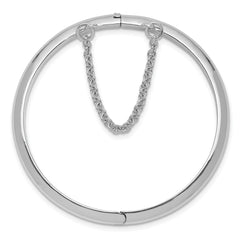 Sophia Jewelers Sterling Silver Rhodium-Plated Hinged Children's Safe Bangle