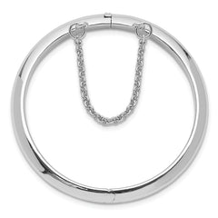 Sophia Jewelers Sterling Silver 925 Children's Polished Bangle with Safety Clasp