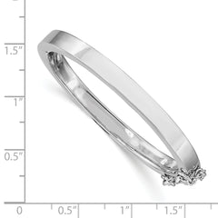 Sophia Jewelers Sterling Silver Children's Safety Hinged Bangle Polished Finish