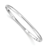 Sterling Silver RH-plated Polished 3mm Slip On Children's Bangle Bracelet