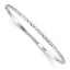 Sterling Silver RH-plated Polished & D/C 2mm Slip On Children's Bangle