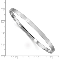 Sophia Jewelers Sterling Silver 925 Satin Slip-on Bangle in Rhodium Finish