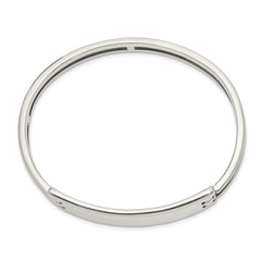 Sophia Jewelers Women's Polished Sterling Silver 925 Hinged Bangle Bracelet