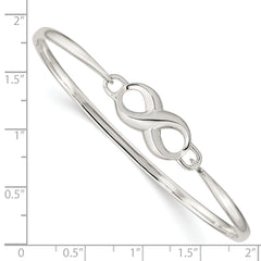 Sophia Jewelers 925 Sterling Silver Infinity Bangle with Polished Elegant Design