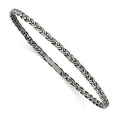 Sterling Silver Antiqued 3.5mm Slip-on Bangle