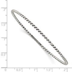 Sophia Jewelers Handcrafted Sterling Silver Slip-on Bangle with Polished Finish