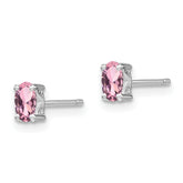 Sophia Jewelers 925 Sterling Silver Pink Sapphire Stud Earrings for Women