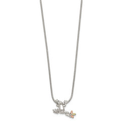 Sterling Silver Frog Necklace with 12K Gold Accents Gift Ready