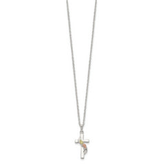 Landstrom's Sterling Silver Necklace with 12K Gold Accents and Rhodium Finish