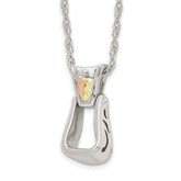 Landstrom's Mt. Rushmore Black Hills Sterling Silver 12K Gold Accents Stirrup 18 inch Spring Ring Clasp Necklace