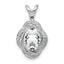 Sterling Silver Rhodium-plated Diam. & White Topaz Pendant
