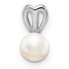 Sterling Silver Rhodium-plated FW Cultured Pearl Pendant