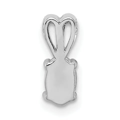 Sterling Silver Rhodium-Plated Aquamarine Pendant with Polished Oval Gemstone Sophia Jewelers