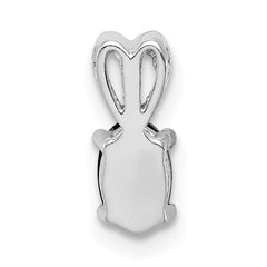 Sterling Silver Rhodium-plated Created Sapphire Pendant