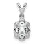 Sterling Silver Rhodium-plated White Topaz & Diam. Pendant