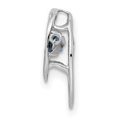 Sterling Silver Alexandrite Birthstone Pendant with Rhodium Finish Elegant and Vibrant Design