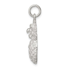 Sterling Silver 925 Polished Pineapple Charm with Anti-Tarnish Finish