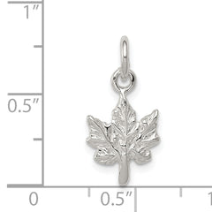 Sterling Silver 925 Maple Leaf Charm with Polished Anti-Tarnish Finish