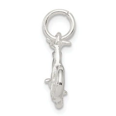 Sterling Silver 3D Bicycle Charm with Anti-Tarnish Polished Finish