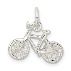 Sterling Silver 3D Bicycle Charm with Anti-Tarnish Polished Finish