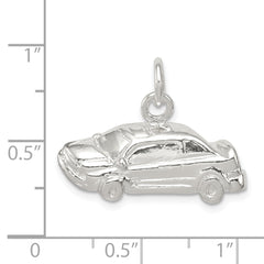 Sterling Silver 925 Car Charm with Polished Anti-Tarnish Finish