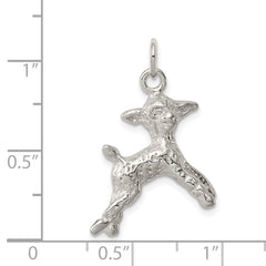 Sophia Jewelers 925 Sterling Silver Lamb Charm with Polished Anti-Tarnish Finish