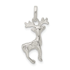 Sterling Silver 925 Deer Charm with Polished Finish and Anti-Tarnish Protection