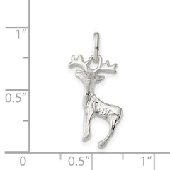 Sterling Silver 925 Deer Charm with Polished Finish and Anti-Tarnish Protection