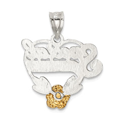 Sterling Silver 925 Heart Charm for Special Friend Polished Finish