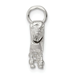 Sterling Silver 925 Poodle Charm with Anti-Tarnish Solid Design