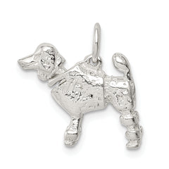 Sterling Silver 925 Poodle Charm with Anti-Tarnish Solid Design