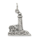 Sterling Silver Antiqued Lighthouse Charm