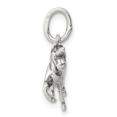 Sterling Silver 3D Antiqued Unicorn Charm Solid and Casted Design