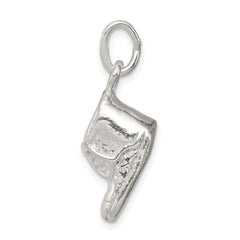 Sterling Silver Baby Shoe Charm with Polished Anti-Tarnish Finish
