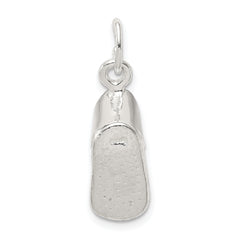 Sterling Silver Baby Shoe Charm with Polished Anti-Tarnish Finish