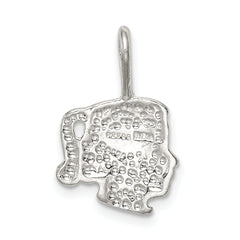 Sophia Jewelers 925 Sterling Silver Polished Girl Head Charm with Anti-Tarnish Finish