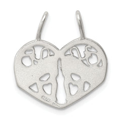 Sterling Silver 925 Mother Daughter Break-Apart Charm with Polished Finish