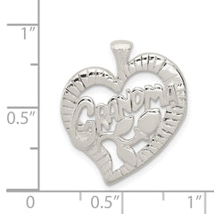 Sophia Jewelers 925 Sterling Silver Grandma Charm with Polished Finish and Anti-Tarnish Coating