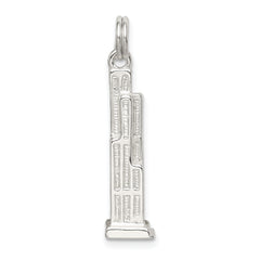 Sterling Silver 925 Sears Tower Charm Solid Casted Pendant by Sophia Jewelers