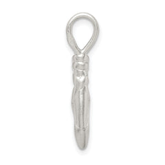 Sophia Jewelers 925 Sterling Silver Ballet Slipper Charm, Polished 3D Design