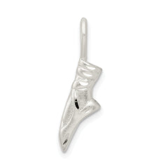 Sophia Jewelers 925 Sterling Silver Ballet Slipper Charm, Polished 3D Design