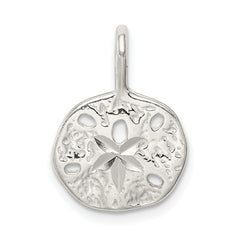 Sterling Silver 925 Sand Dollar Charm with Polished Anti-Tarnish Finish