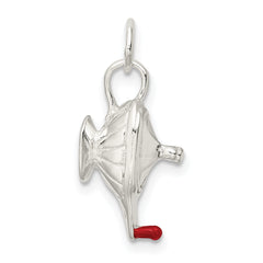 Sterling Silver 925 Lamp of Knowledge Charm with Anti-Tarnish Coating