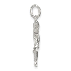 Sterling Silver 925 Lizard Charm with Polished Finish for Men