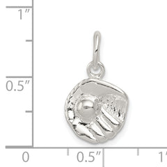 Sterling Silver 925 Baseball Glove Charm with Polished Finish and Anti-Tarnish Coating