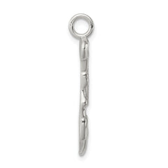 Sterling Silver 925 Cheerleader Charm with Polished Anti-Tarnish Finish