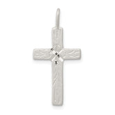 Sterling Silver Diamond-cut Cross Pendant