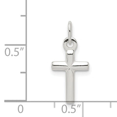 925 Sterling Silver Polished Cross Charm for Children Elegant and Solid