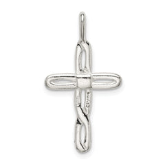 Sterling Silver 925 Polished Cross Pendant with Anti-Tarnish Finish Solid Cast